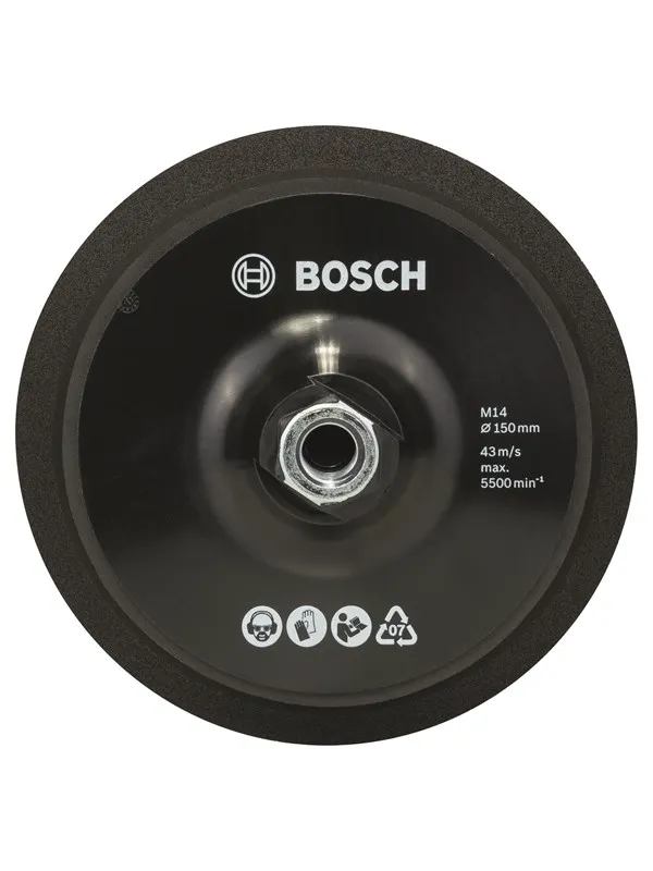 Bosch M14 slipetallerken, 150 mm diameter, med borrelåssystem Diameter = 150 mm