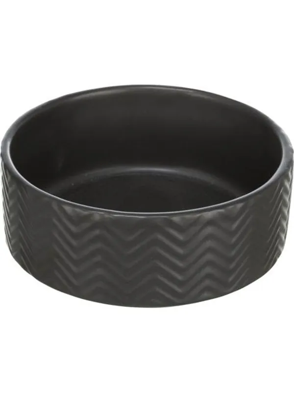 Trixie Ceramic Bowl dog 0.4 l/ø 13 cm black