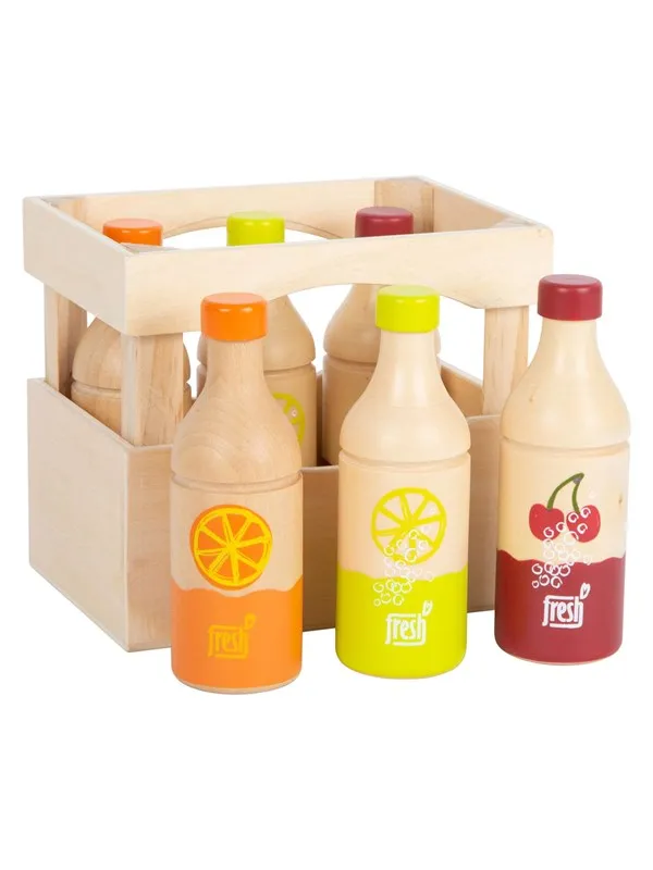 Small Foot - Wooden Crate with Bottles 7 pcs.