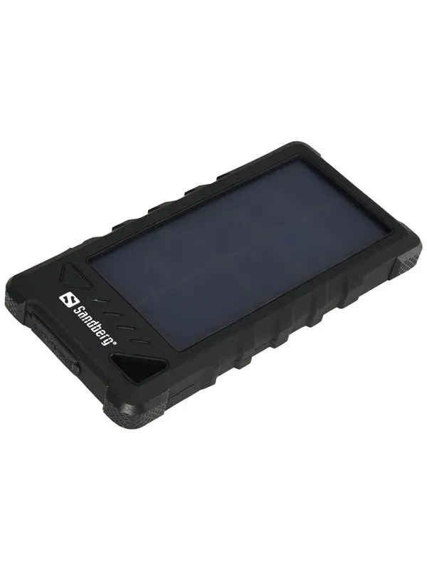 Sandberg Outdoor Solar Powerbank 16000 - solar power bank Li-Ion Nødlader - Svart - 16000 mAh