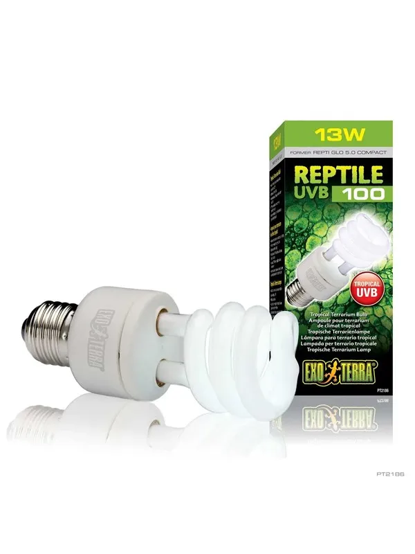 EXO TERRA Reptile UVB100 Compact Tropical Terrarium Bulb 13W