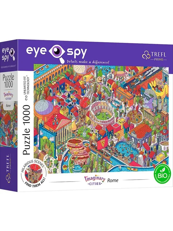 Trefl Puzzle - Unlimited Fit - EYE-SPY - IMAGINARY CITIES: Rome Italy (1000 pieces) Gulv