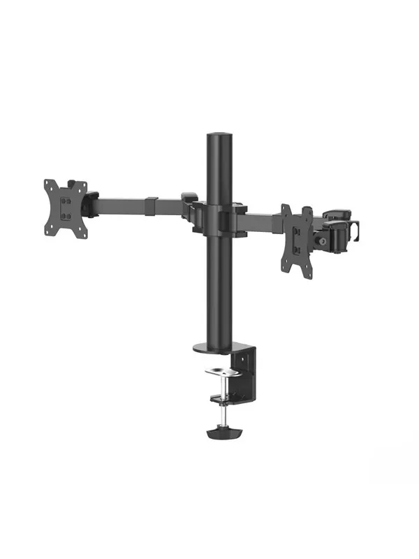 Hama mounting kit - full-motion - for 2 monitors - black