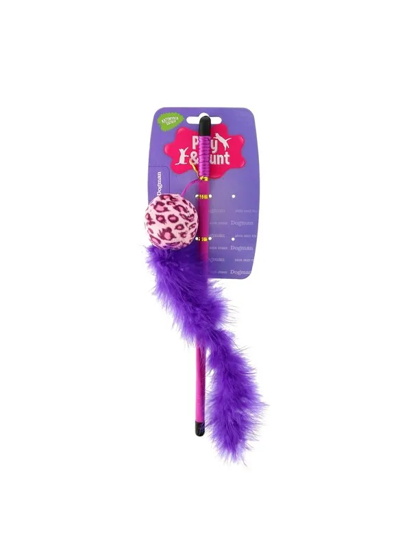 Dogman Katteleke med Ball 48cm Assorterte Farger