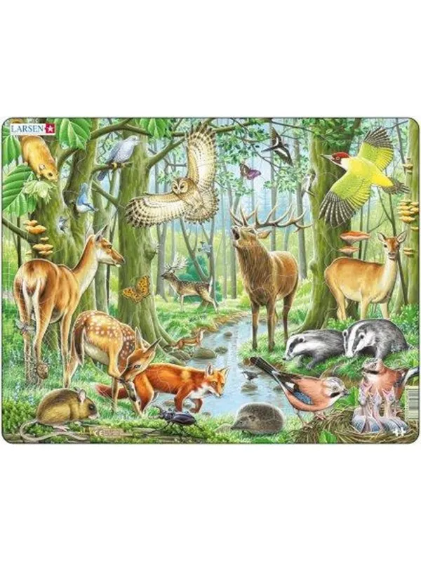 Selecta Play - Larsen Jigsaw Puzzle Animals - European Forests 40 pcs.