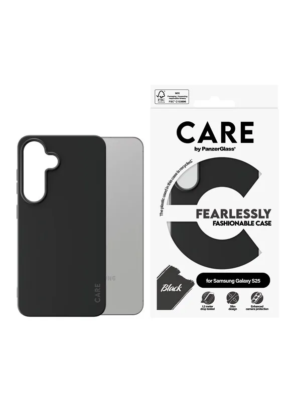 CARE by PanzerGlass Fashionable Case Black Samsung Galaxy S25