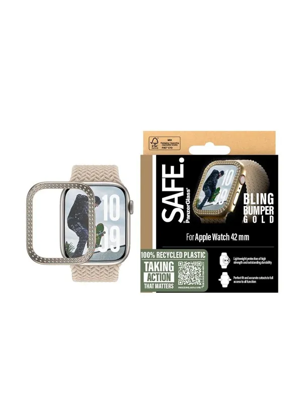 SAFE by PanzerGlass Bling Bumper Gold Apple Watch Series 10 | 42mm