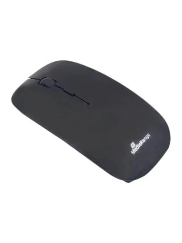 MediaRange MROS215 - mouse - 2.4 GHz - glossy black - Mus - Optisk - 3 knapper - Svart