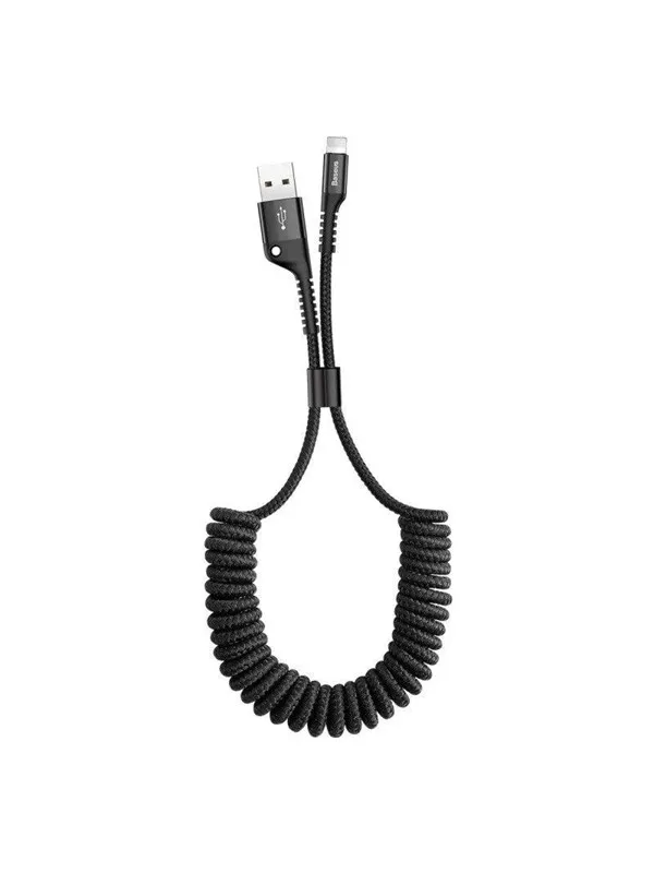 Baseus Spring-loaded cable Lightning 1m 2A (black)
