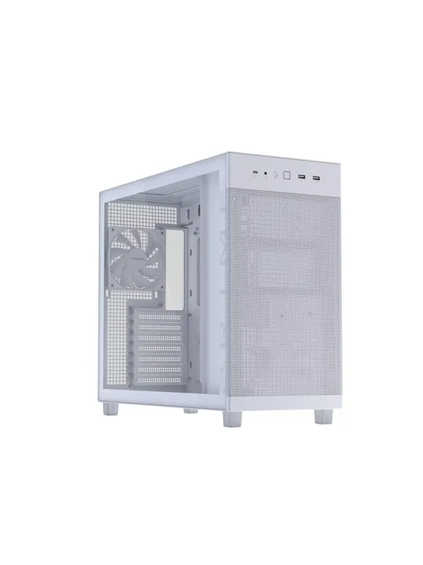 ASUS Prime AP303 TG White - Kabinett - Miditower - Hvit