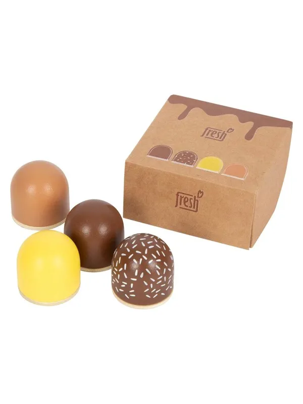 Small Foot - Wooden Play Food Marshmallows 4dlg.