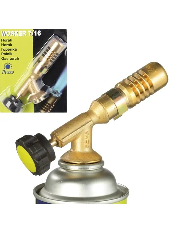 Meva Gas burner for PB cartridges with valve 7/16'' WORKER 1.8kW