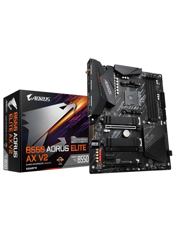 GIGABYTE B550 AORUS ELITE AX V2 Hovedkort - AMD B550 - AMD AM4 socket - DDR4 RAM - ATX