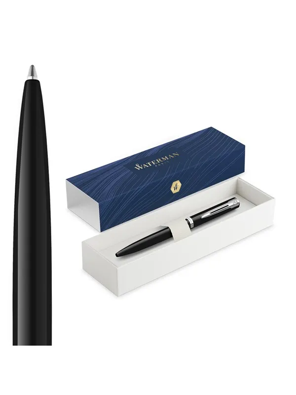 Waterman Impression Black Lacquer P.T. Ballpen M Blue ink