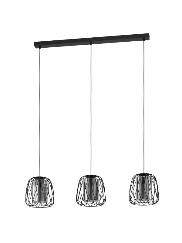 EGLO FLORESTA long table pendant black-transparent