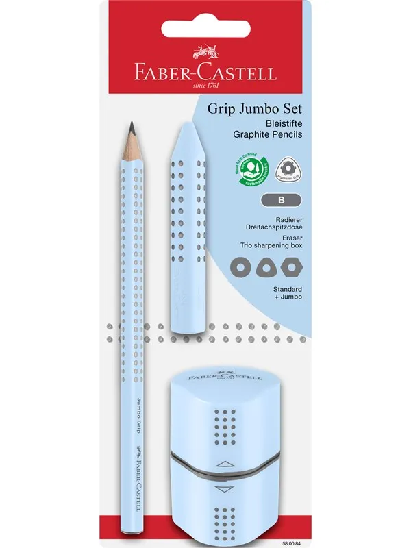 Faber-Castell Set Jumbo Grip sky blue BC