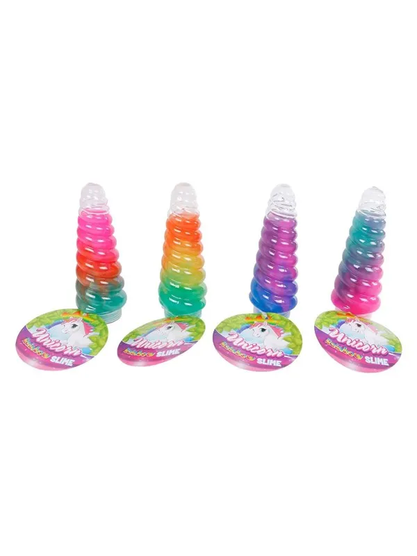 Pocket Money Unicorn Rainbow Slime Horn - assorted