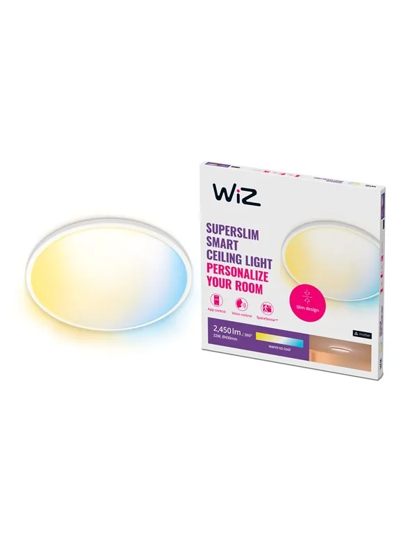 WiZ SuperSlim ceiling lamp 22W - Hvit