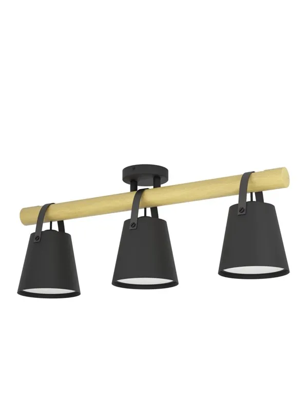 EGLO BOYLE TAKLAMPE 3XE27 SVART/EG FSC