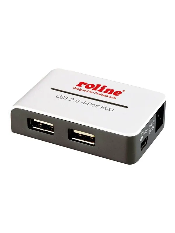 Roline USB 2.0 Hub "Black and White" USB-hub - 4 porter - Grå