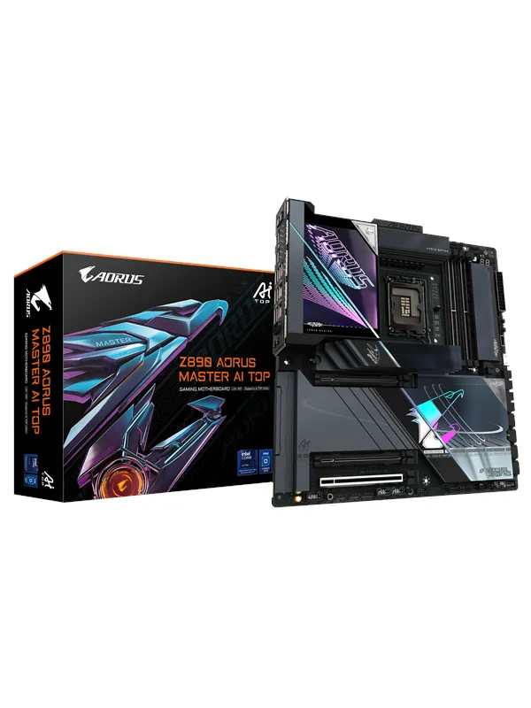 GIGABYTE Z890 AORUS MASTER AI TOP Hovedkort - Intel Z890 - Intel LGA1851 socket - DDR5 RAM - Extended ATX