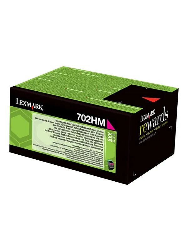 Lexmark 70C2HM0 / 702HM Magenta Return Program Toner - Laser toner Rød
