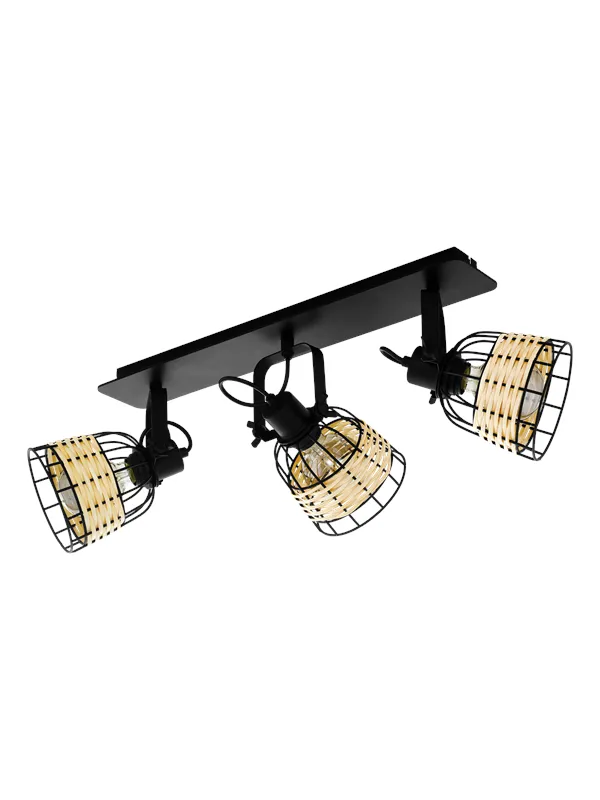 EGLO ANWICK 1 spot rail 3L black/natural