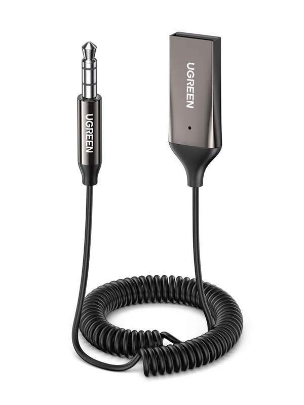 UGREEN Bluetooth Car Receiver Aux With Mic (Space Grey)