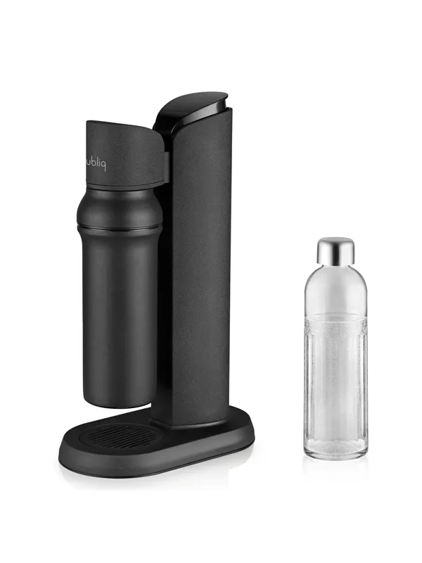 Bubliq glass carbonator - Matte black steel