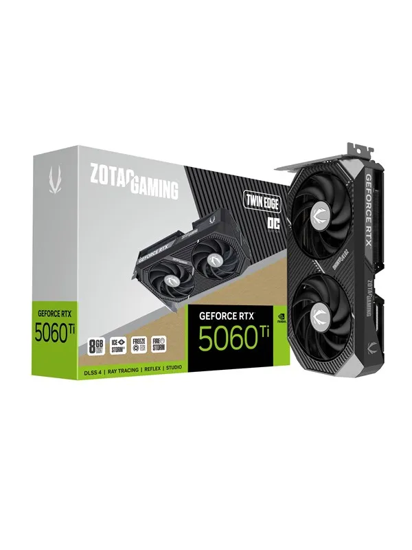 ZOTAC GeForce RTX 5060 Ti Twin Edge OC - 8GB GDDR7 RAM - Grafikkort