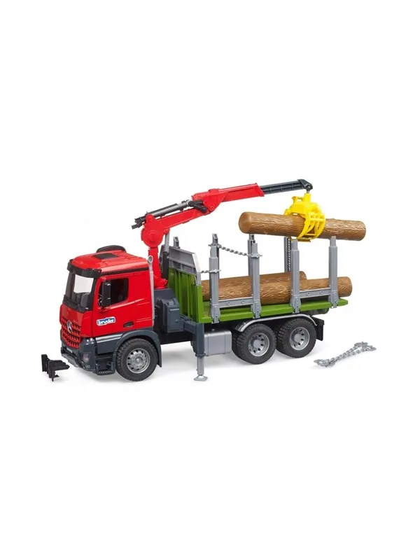 Bruder MB Arocs Timber truck with loading crane grab and