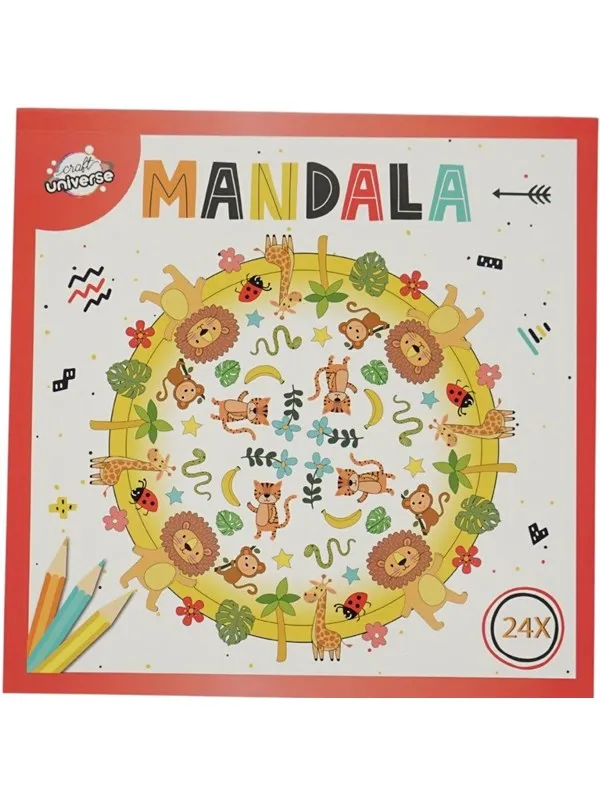 Creative Craft Group Coloring book MANDALA 20.5*20.5cm ANIMALS
