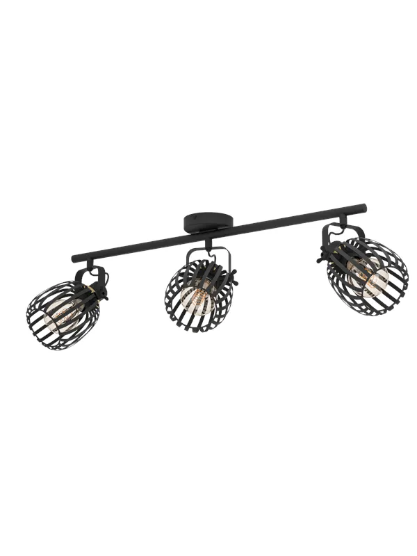 EGLO GIRONA spot rail 3L black/brushed brass
