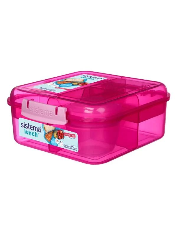 Sistema 1.25L Bento Cube Lunch Pink