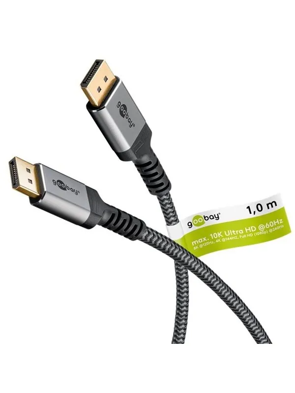 Pro DisplayPort Plus 2.0/2.1 - Skjermkabel - 2m - Grå