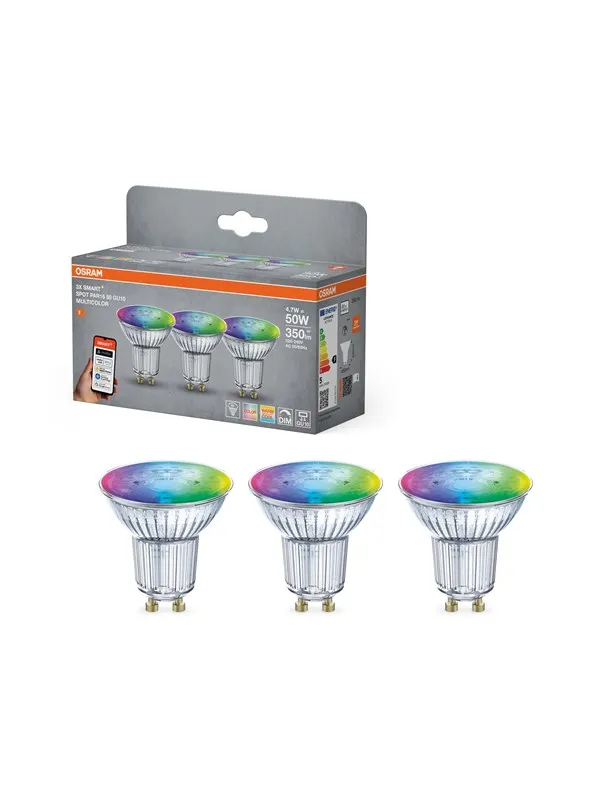 Osram SMART+ frosted PAR16 4.7W/RGBW (50W) GU10 3-pack