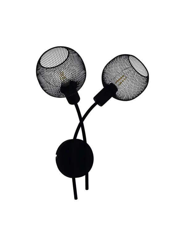 EGLO WRINGTON 1 VEGG 2XE14 H355 SVART