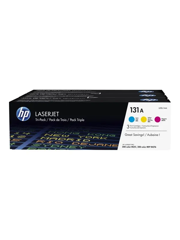 HP 131A / U0SL1AM 3-Pack - Laser toner Flerfarget