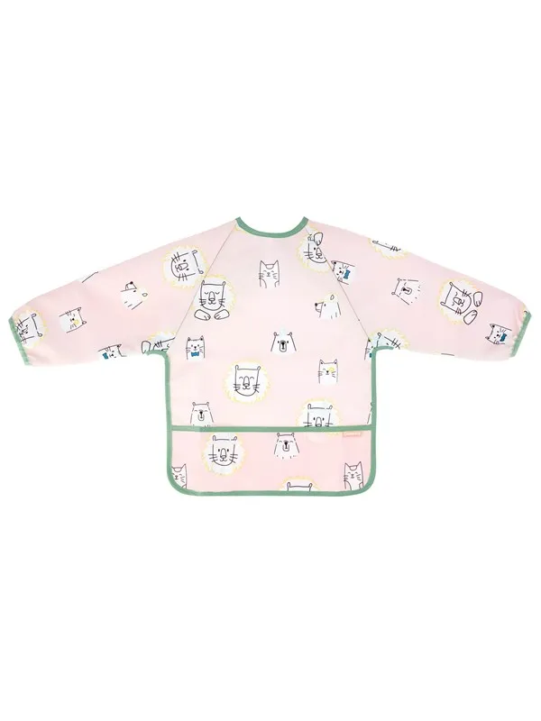 Badabulle Long Sleeves Bib - Pink