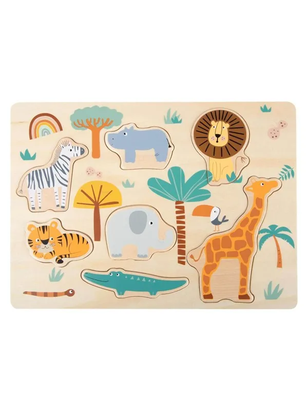 Small Foot - Wooden Puzzle Safari Tre