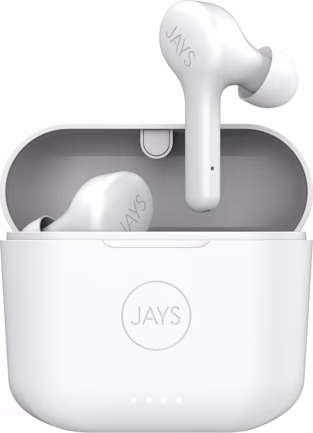 Jays f-Five helt trådløse in-ear hodetelefoner (hvit)