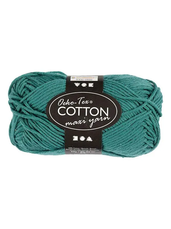 Creativ Company Cotton yarn Size 8/8 L: 80-85 M Petrol - 50gr.