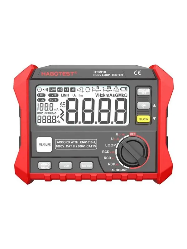 Habotest Digital RCD / Loop Resistance Tester HT5910