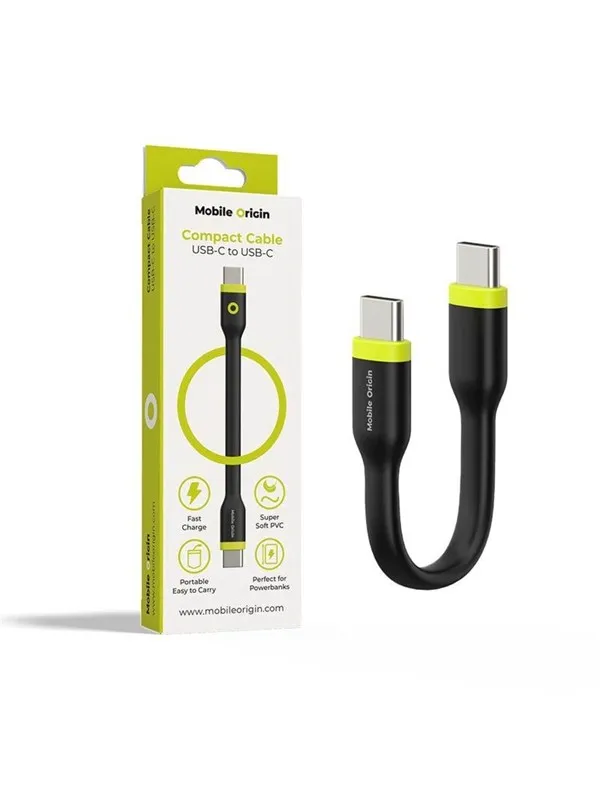 Mobile Origin Compact Cable USB-C to USB-C - black