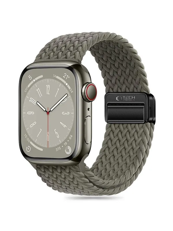 Tech-Protect  Nylonmag Strap for Apple Watch 4 / 5 / 6 / 7 / 8 / 9 / SE / Ultra 1 / 2 (42 / 44 / 45 / 49 MM) - Green