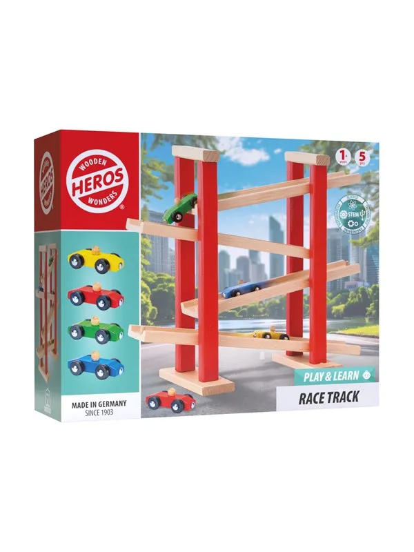 Heros Play & Learn - Racerbane i tre med 4 biler
