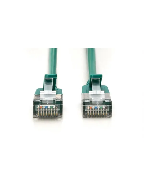 DIGITUS CAT 6A F-FTP Slim Patch Cord - 0.5m - Grønn - 0.5 meter
