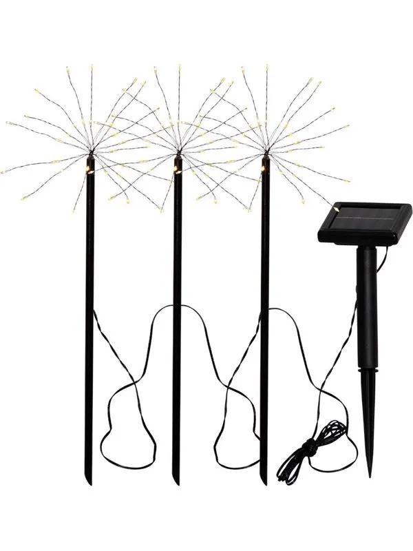 EGLO SOLCELLESETT BEDSTANDER 3L STAR 800MA VARM HVIT SVART