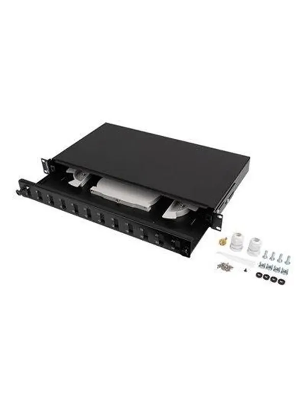 Lanberg patch panel - 1U - 19" - 12 x SC duplex / 12 x LC quad