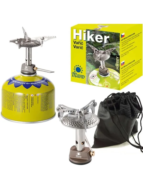 Meva The lightest tourist stove for gas cartridges (valve or thread) HIKER 70gram 2.4kW